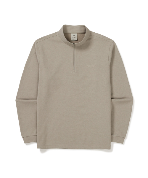 Лонгслив с полумолнией (S24FMTZT10) Beige Gray