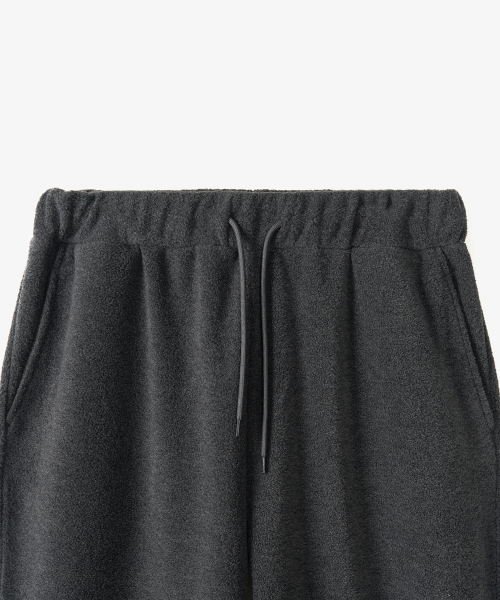 MUSINSA | TOFFEE Soft Fleece String Pants (CHARCOAL)