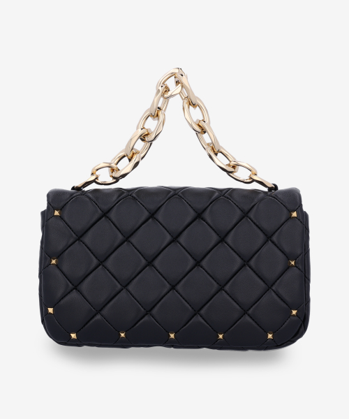 Маленькая сумка на плечо с шипами Small Rockstud — Black / 5W2B0Q04IGX0NO