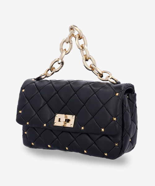 Маленькая сумка на плечо с шипами Small Rockstud — Black / 5W2B0Q04IGX0NO