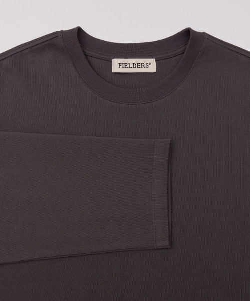 MAN ESSENTIAL LONG SLEEVE TEE CHARCOAL