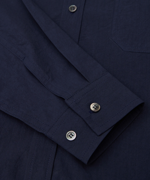 WASHED COTTON SHIRTS DEEP NAVY