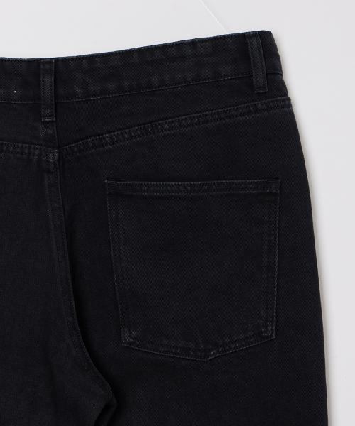 FLARED DENIM PANTS BLACK