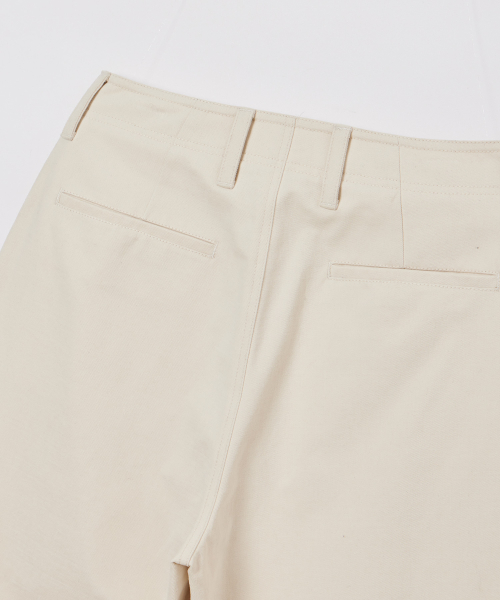 WOMAN CLASSIC BRUSHED COTTON PANTS CREAM IVORY