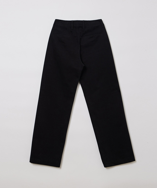 WOMAN CLASSIC BRUSHED COTTON PANTS BLACK