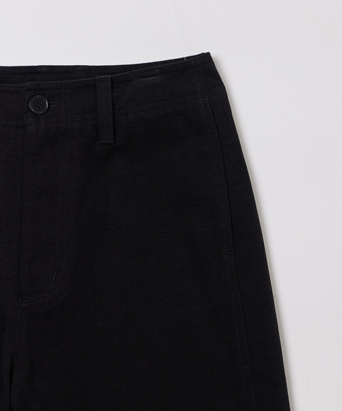 WOMAN CLASSIC BRUSHED COTTON PANTS BLACK