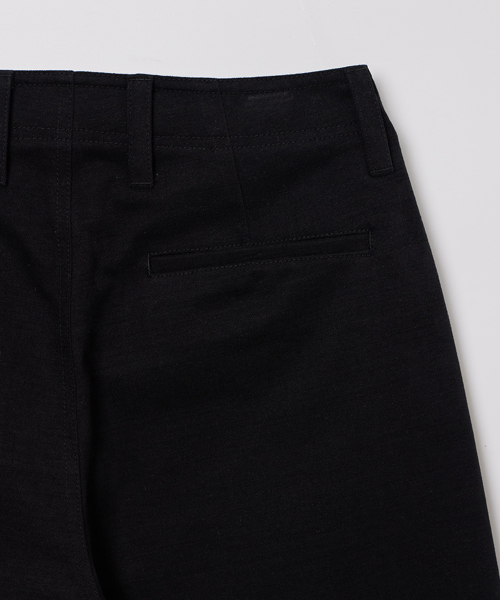 WOMAN CLASSIC BRUSHED COTTON PANTS BLACK