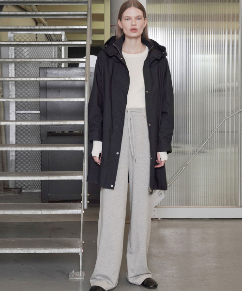 HOOD DETACHABLE OVAL COAT_NAVY