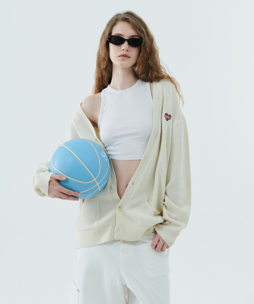 Шерстяной кардиган с V-вырезом Nomantic Basic Ivory