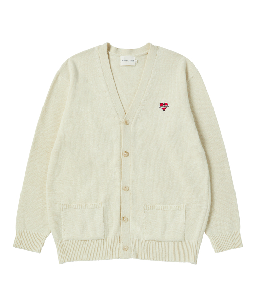 Шерстяной кардиган с V-вырезом Nomantic Basic Ivory