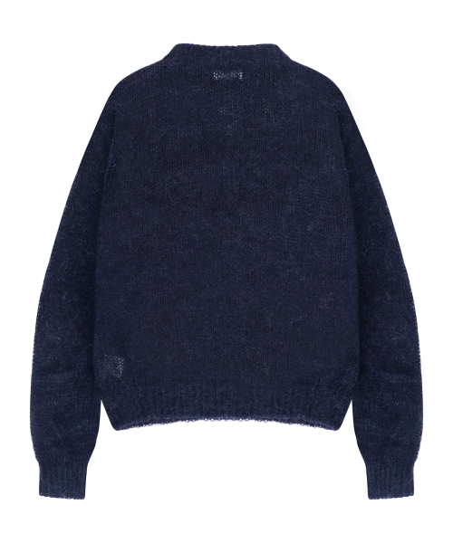 Seethrough Long Sleeve Knit - Blue