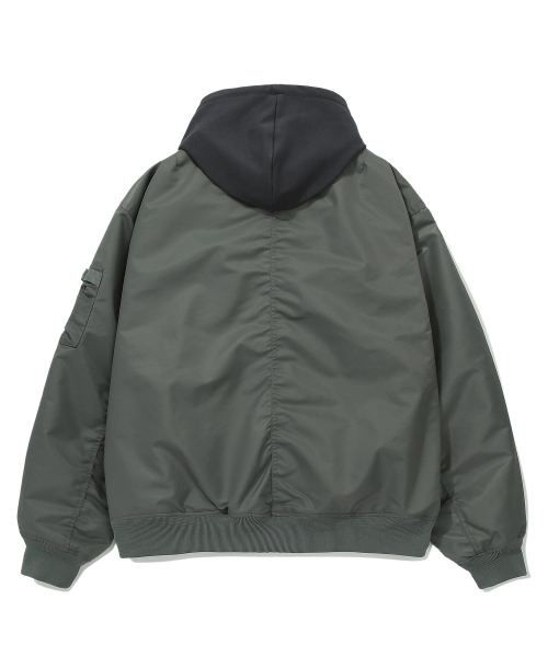 Куртка MA-1 со съемным капюшоном Sage Gray