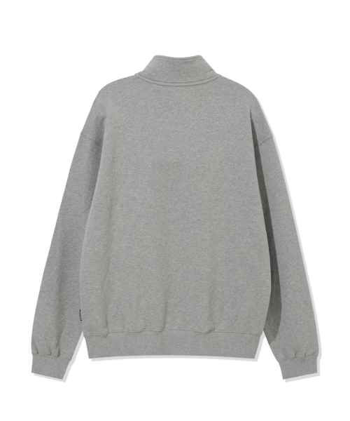 Свитшот на молнии Magazine Applique Half Zip Grey
