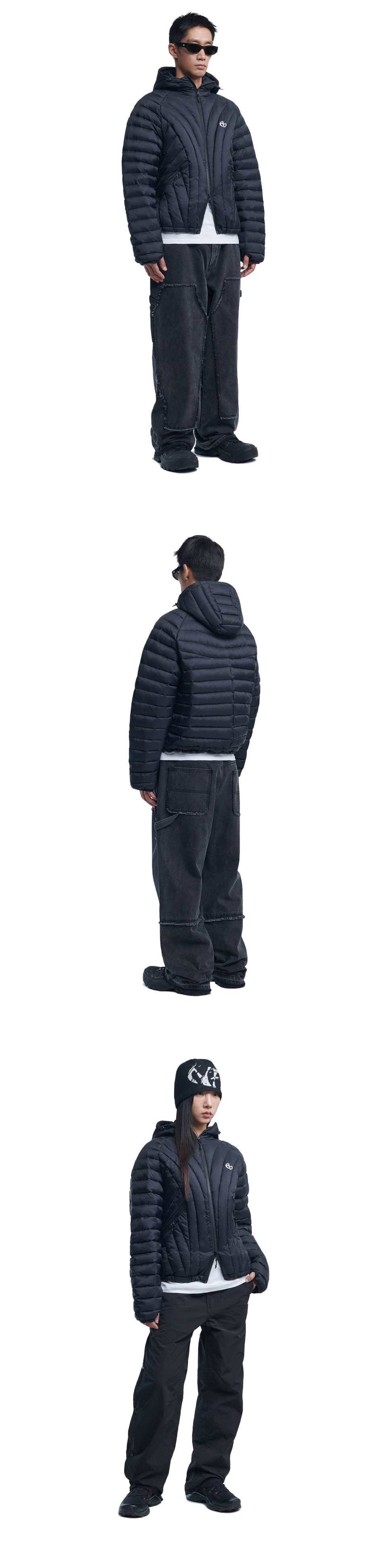 【NOMANUAL】NUBES LIGHT DUCK DOWN ★男女共用★ 追跡付 NUBES LIGHT DUCK DOWN - BLACK - nomanual