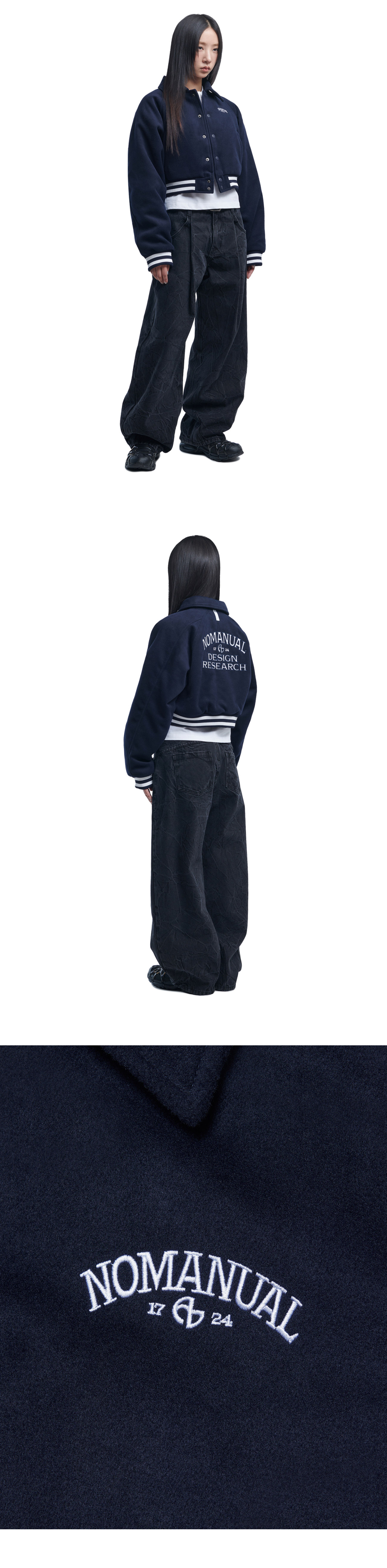 W.S VARSITY JACKET - DARK NAVY - nomanual | 60% - Asian