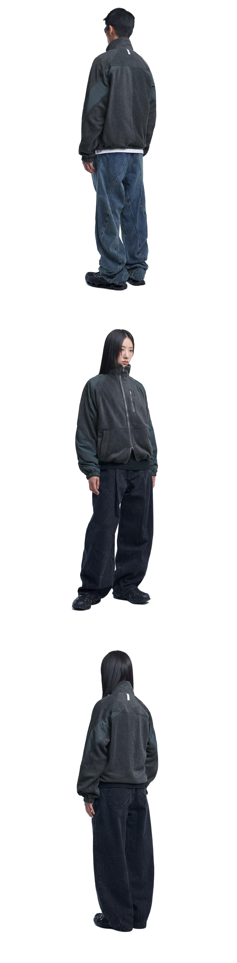 T.S FLEECE JACKET - CHARCOAL 상세 이미지 4