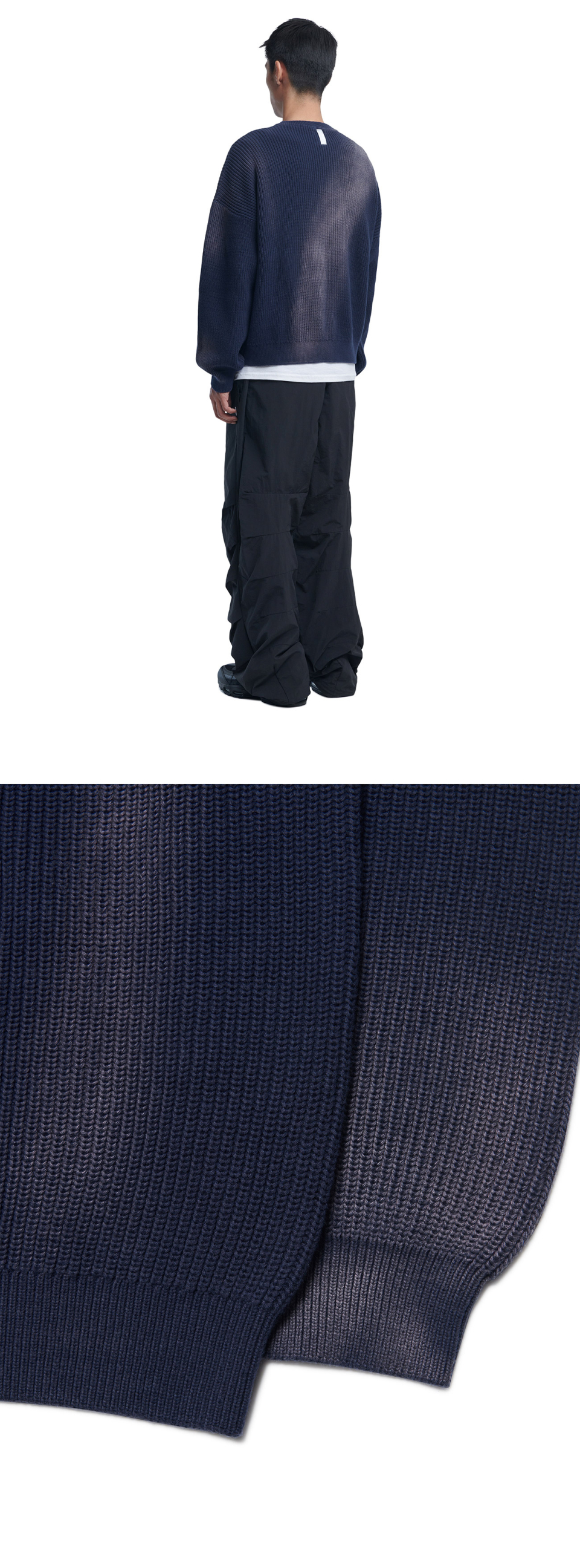 SPRAY DYEING KNIT - NAVY