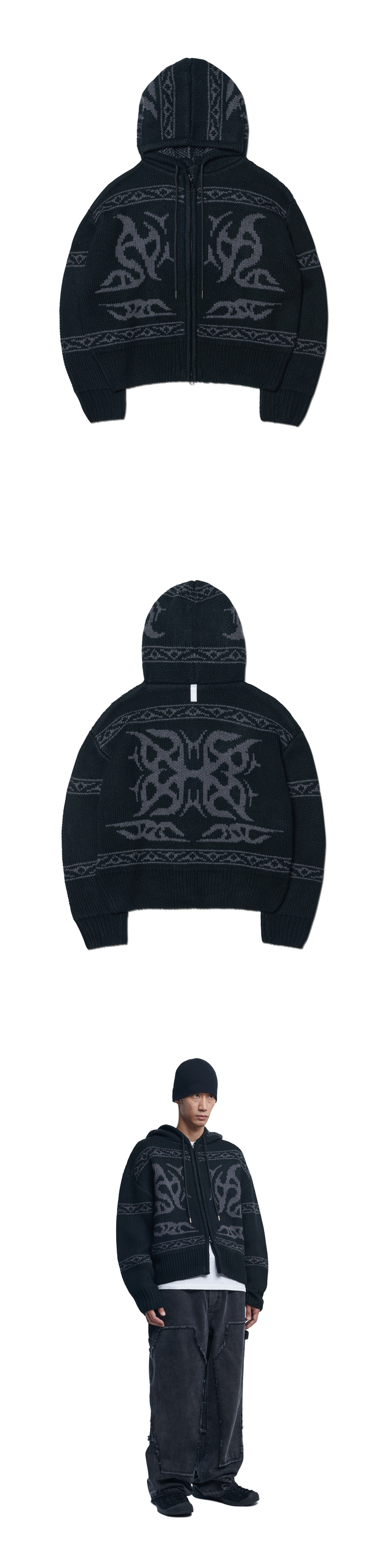 韓国発!【NOMANUAL】 COWICHAN HOODED ZIP-UP NOMANUAL】COWICHAN HOODED ZIP-UP | OUR BRAND,NOMANUAL