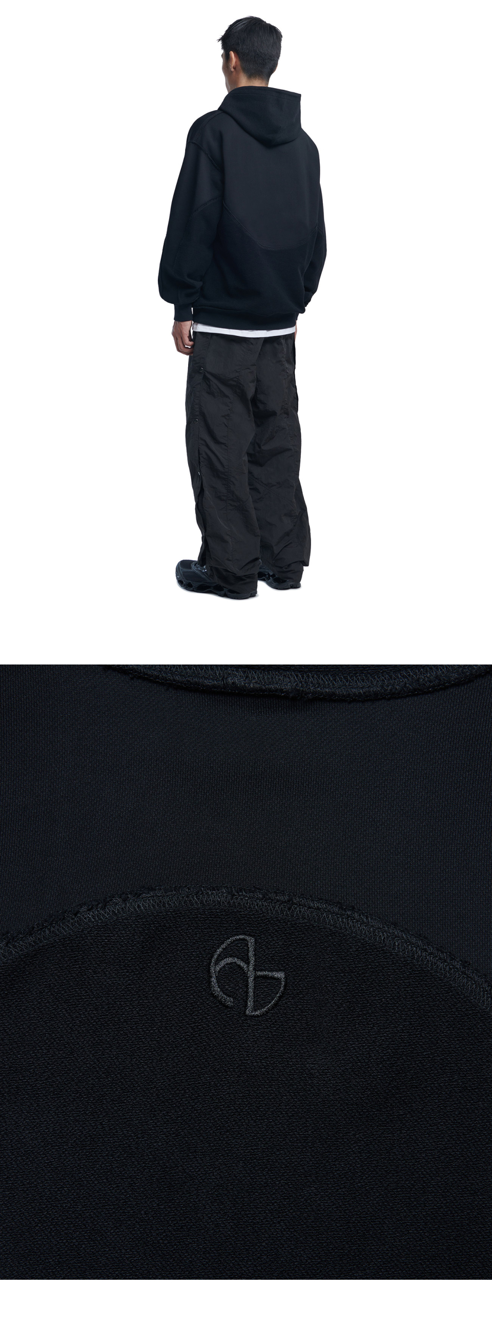 MUSINSA | NOMANUAL I.N.O HOODIE - BLACK
