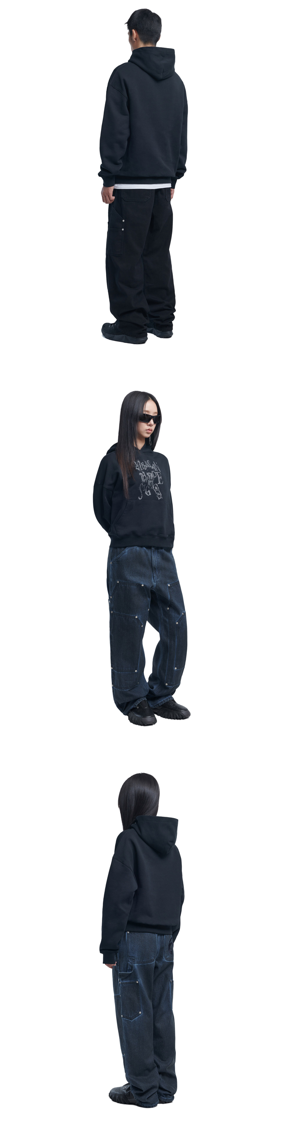 [NOMANUAL] C.F HOODIE ★大人気★ MUSINSA | NOMANUAL C.F HOODIE - BLACK