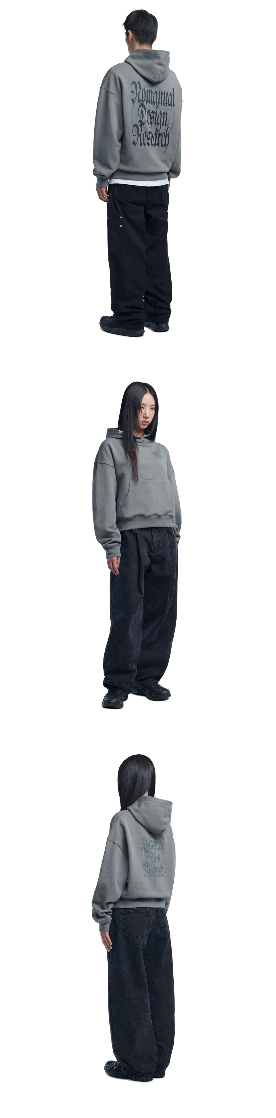 【NOMANUAL】 ★ MANERO HOODIE ★ 大人気 MUSINSA公式 | NOMANUAL MANERO HOODIE - CHARCOAL