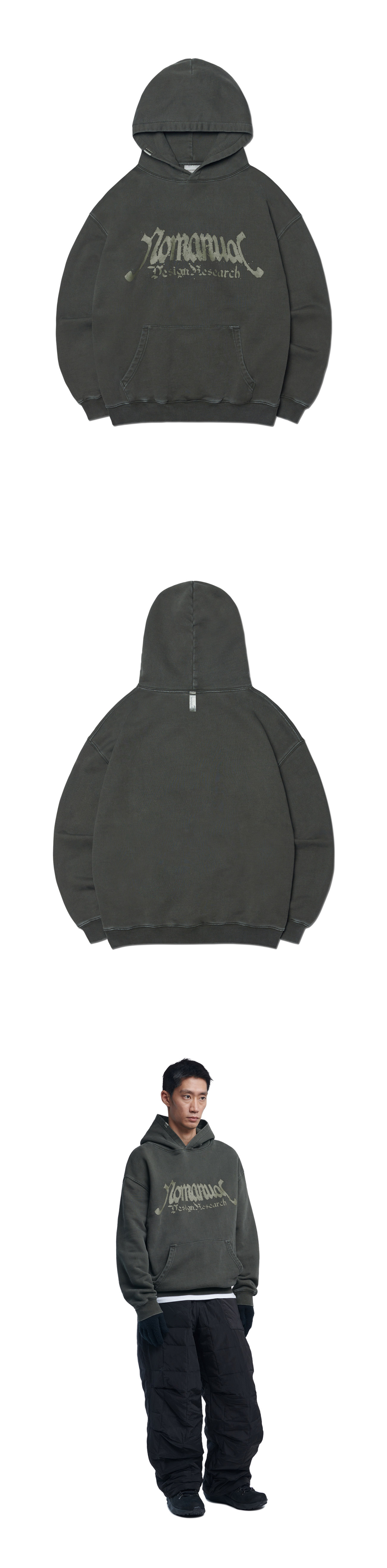 パーカー・フーディ NOMANUAL PNL HOODIE DEEP KHAKI NM63HD09M1DK P.N.L HOODIE - DEEP KHAKI - nomanual | 60% - Asian Fashion