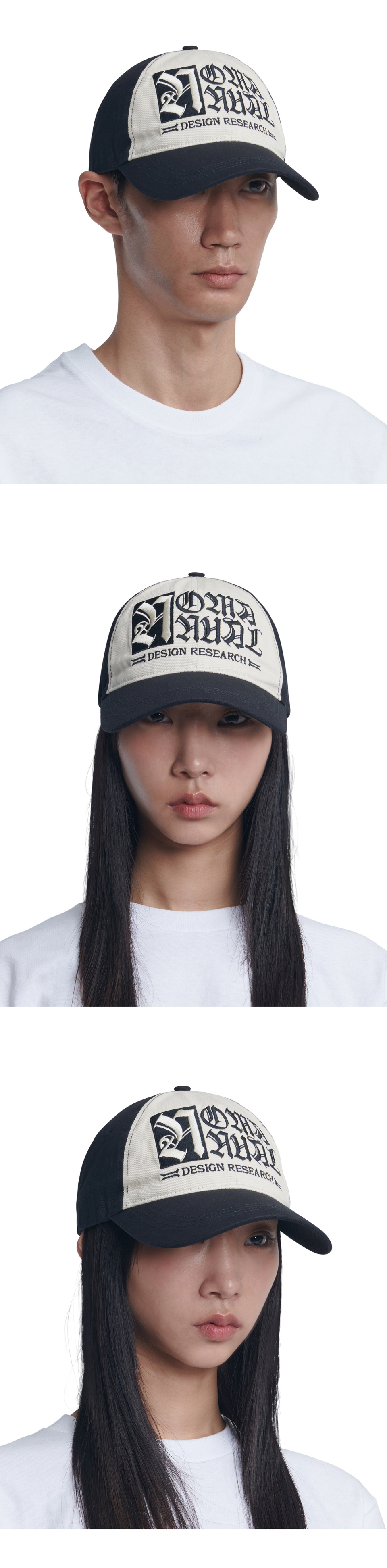 MUSINSA公式 | NOMANUAL DROP C.T BALL CAP - BLACK (W)