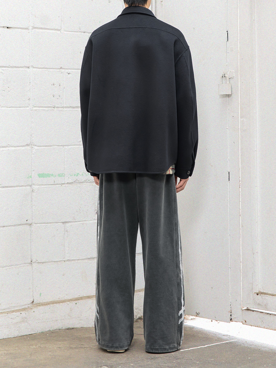 MUSINSA | BEGIN202 Double Face Handsewn Half Coat [Black]