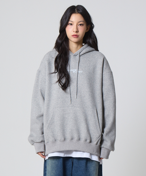 Худи с графикой планет и короны Grey