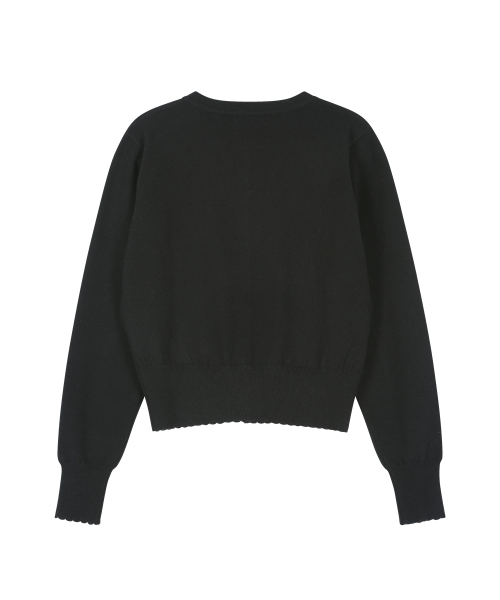 SIGNATURE HEART CARDIGAN [BLACK]