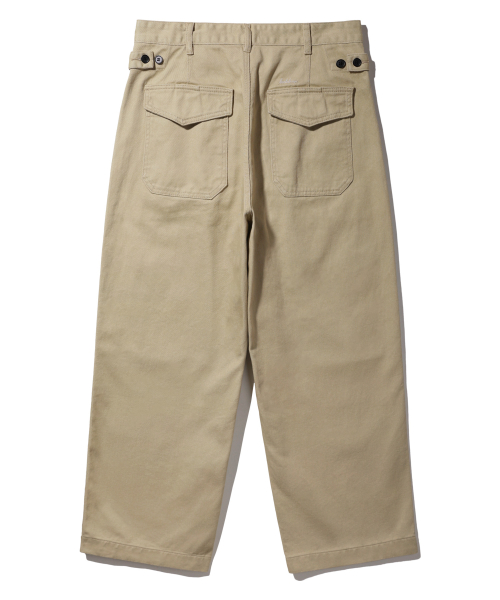 Широкие хлопковые брюки с карманами Fatigue BK8910 Beige