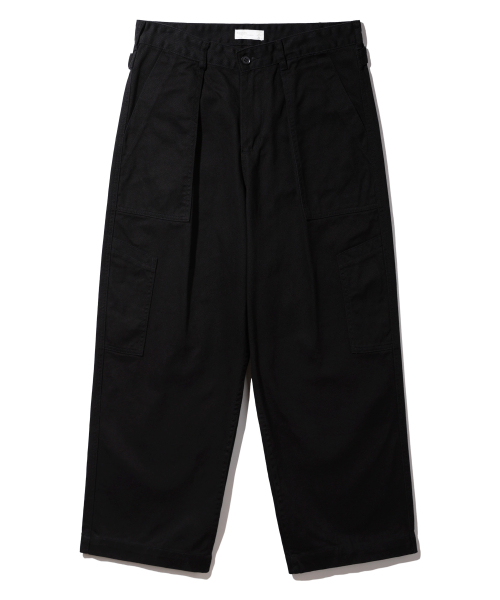 Широкие брюки-карго из хлопка BK8910_Black