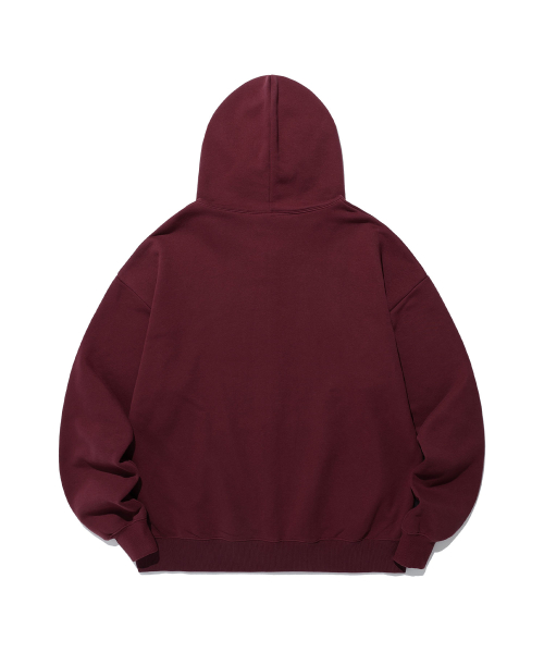 3STARS HATE HOODIE ZIP UP_BURGUNDY(NG2EFUM481A)