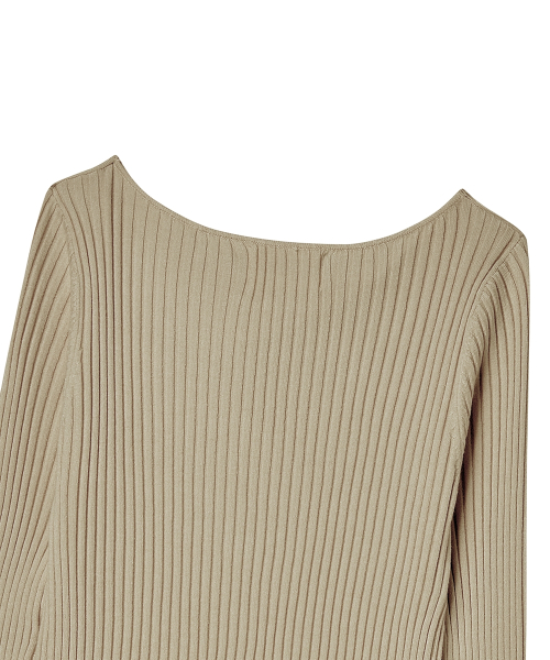 Крученый тонкий рифлёный трикотаж [Beige]