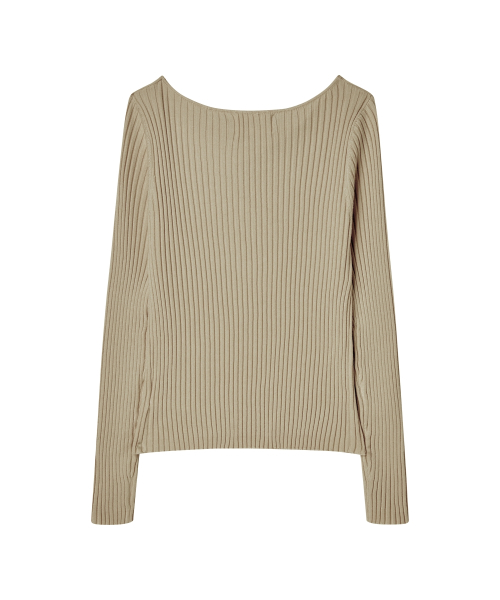 Крученый тонкий рифлёный трикотаж [Beige]