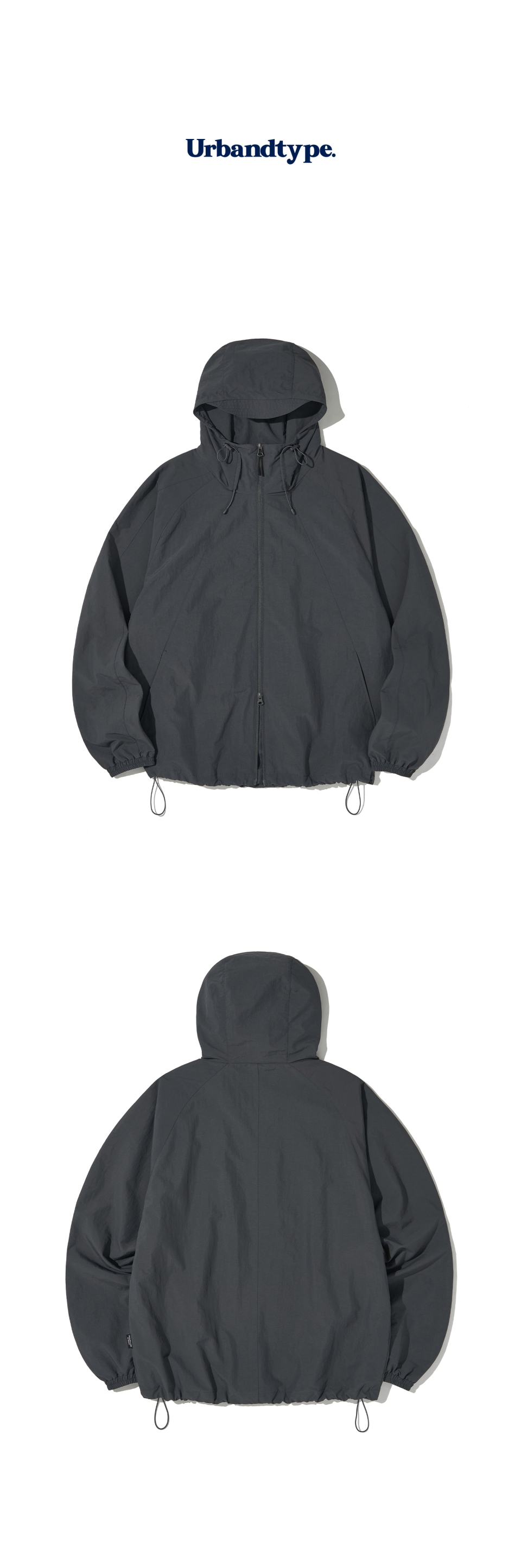ジャケット Urbandtype. Curved Raglan WindbreakerGray UBDFJP002GR MUSINSA | URBANDTYPE Curved Raglan Windbreaker_Charcoal