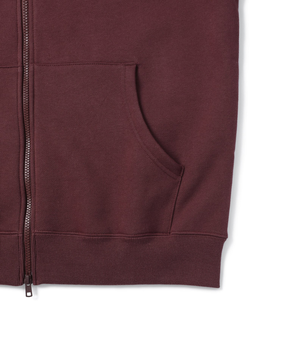 DSN-Logo Zip Up Hoodie Burgundy 상세 이미지 4