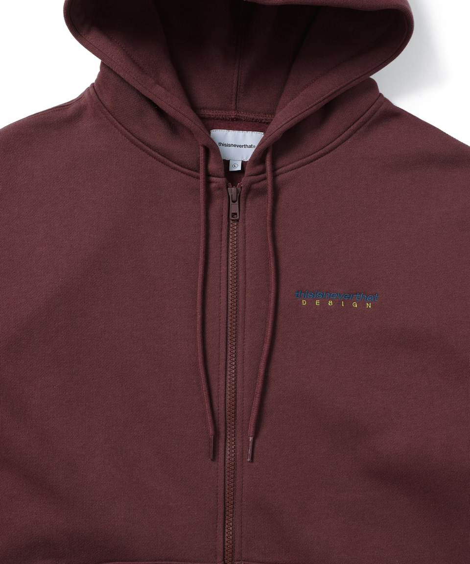 DSN-Logo Zip Up Hoodie Burgundy 상세 이미지 3