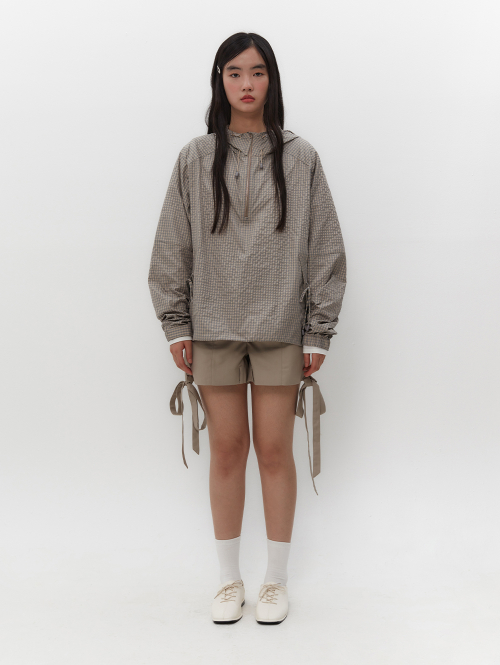 CHECK LIGHT ANORAK [BEIGE]