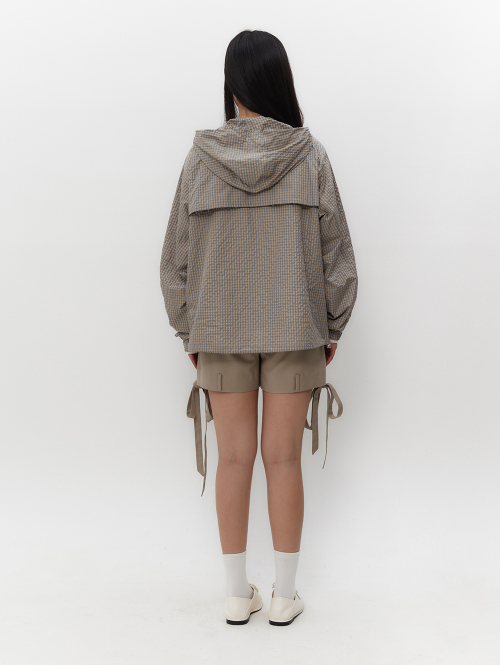 CHECK LIGHT ANORAK [BEIGE]