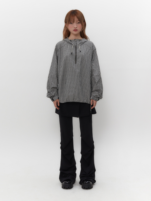 CHECK LIGHT ANORAK [BLACK]
