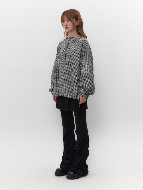 CHECK LIGHT ANORAK [BLACK]