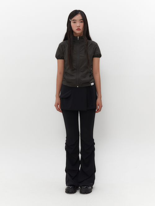 NYLON PUFFED ZIP-UP [KHAKI]