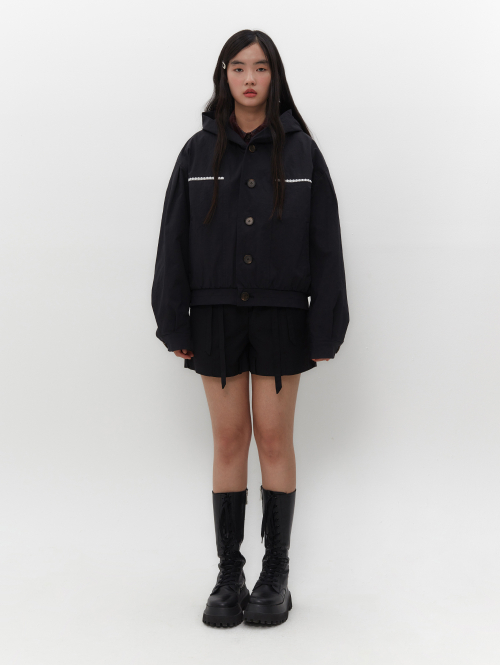 VOLUME LACE JACKET [BLACK]