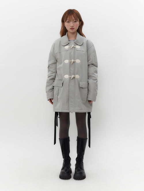DUFFLE PADDED COAT [LIGHT GREY]