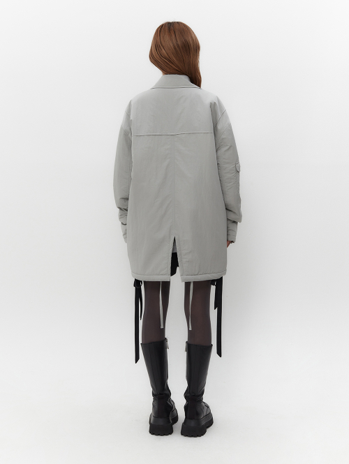 DUFFLE PADDED COAT [LIGHT GREY]