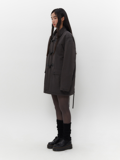 DUFFLE PADDED COAT [CHARCOAL]