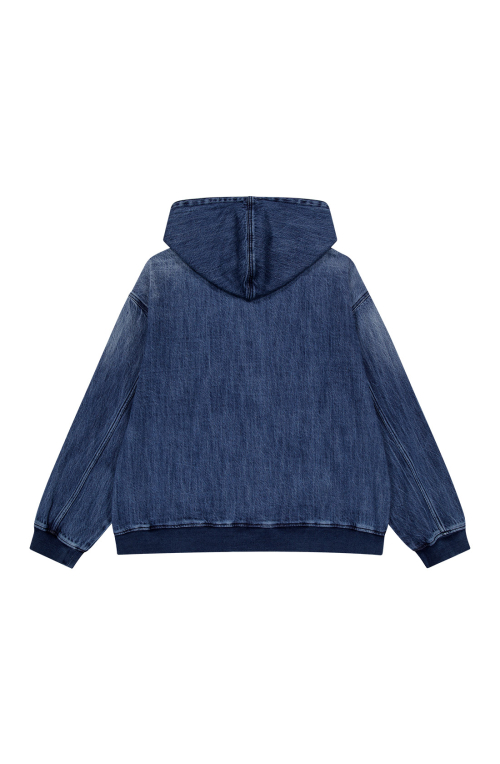 OVERSIZED DENIM HOOD ZIP [BLUE]