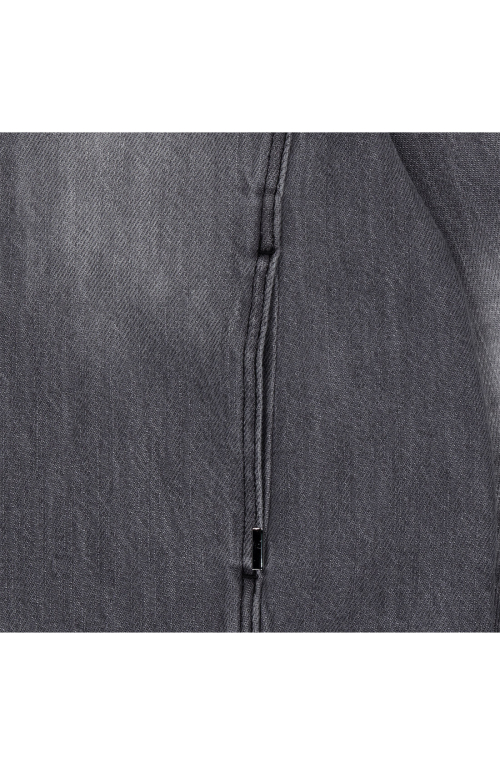 OVERSIZED DENIM HOOD ZIP [DARK GREY]