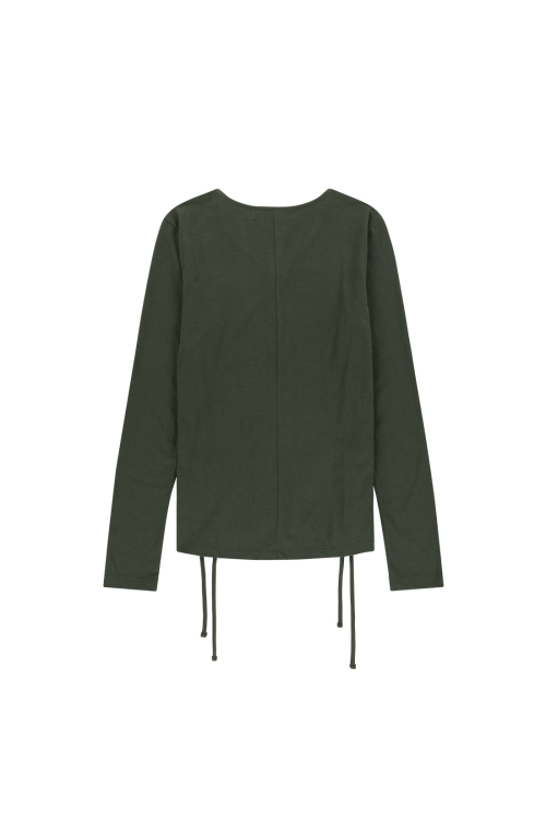 RAW EDGE SLIM TOP [KHAKI]